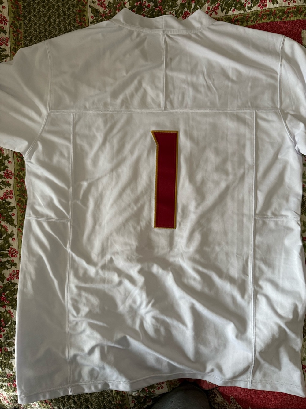 Nike White Jersey with Red and Black Patch — XXXL - Picture 2 of 6